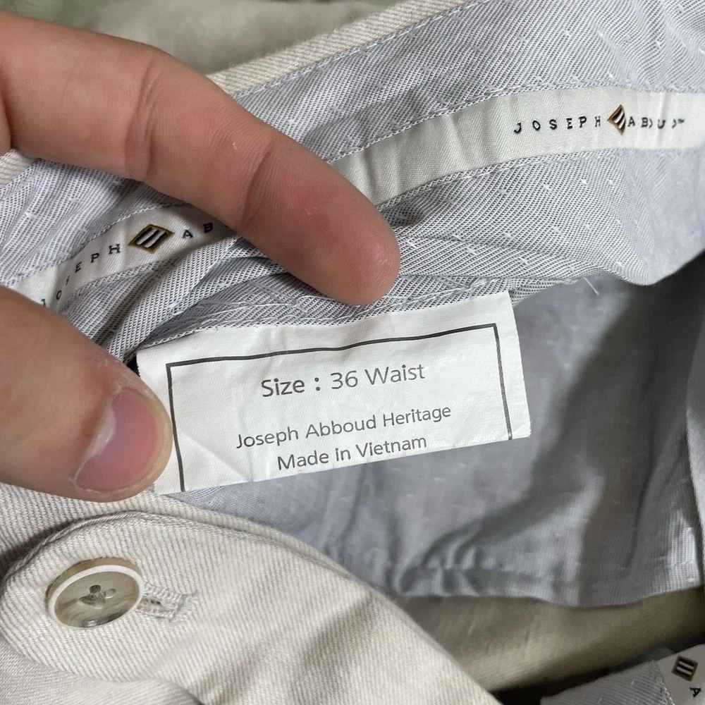 Joseph Abboud 36 (fit 38x30) Heritage Tessuti Sondrio Linen Mens Dress Pants